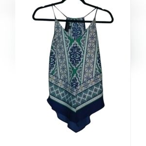 Fortune + Ivy Bohemian Style Size Small V Design Patterned Strappy Top